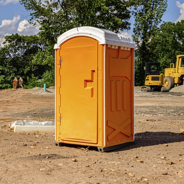 how often are the portable restrooms cleaned and serviced during a rental period in Ferney South Dakota